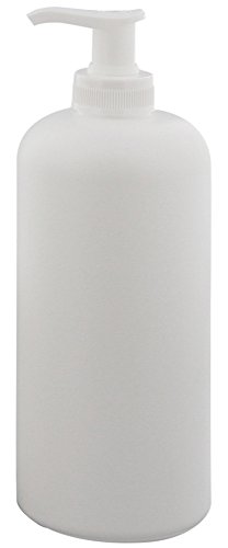 Kosmetex Leerer Seifenspender 500ml weiße Flasche mit Pumper, Pumper-Flasche, HDPE, 1× 500 ml von Kosmetex