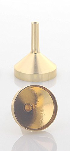 Mini Metall Parfümtrichter Kosmetex, kleiner Trichter 3 cm zum umfüllen, Gold von Kosmetex
