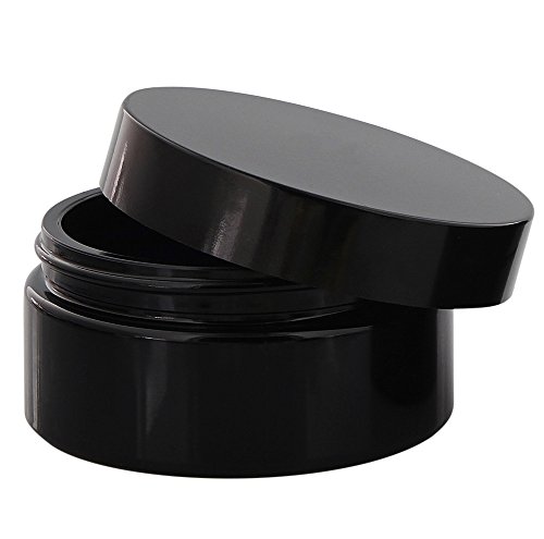 Miron-Glas Violett Tiegel flach 100 ml Energieschutz Deckel, Leere Kosmetex Violettglas flache Dose, Kosmetik-Dose, 6 Stück von Kosmetex