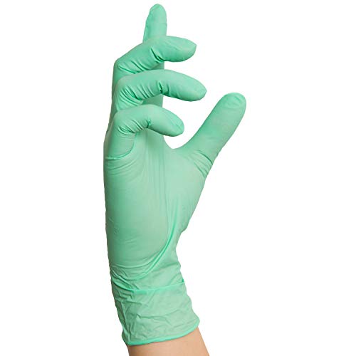 Nitrilhandschuhe OP Grün, Mint Einmalhandschuhe, 100 Stück (L) von Kosmetex