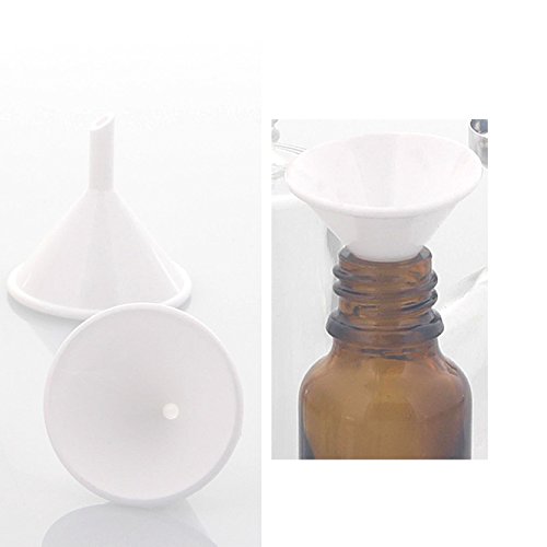Parfümtrichter Kosmetex, kleiner Trichter 3.2 cm zum Umfüllen von Parfums, Essenzen, Puppentrichter, Kunststoff, Weiß von Kosmetex