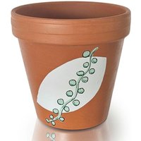 Handbemalter Terrakotta Blumentopf Perlenschnur-Design, 15, 5 cm Topf Handbemalter Terrakotta Blumentopf Perlenschnur-Design, 15, 5 cm Topf von Kossitas