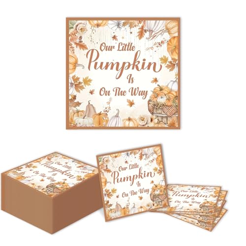 Kotkiddy 40 Stück Herbst Kürbis Papierservietten Herbst Mittagsservietten Kürbis Ahornsamen Abendessen Servietten für Herbst Erntedankfest Ernte Dekoration 33 * 33CM von Kotkiddy