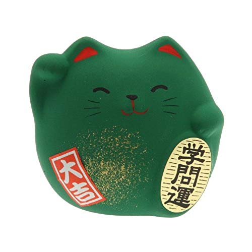 Kotobuki Maneki Neko Charm Gakumon-un Sammelfigur, Akademischer Erfolg, Grün von Kotobuki