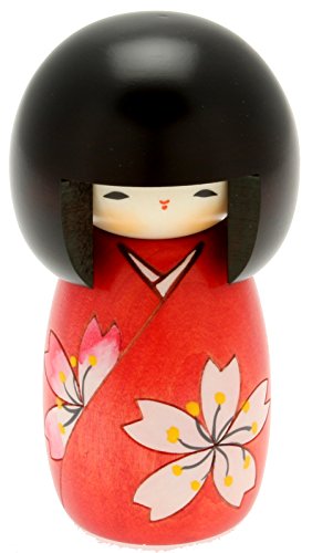 Usaburo Japanische Kokeshi Puppe, Asuka 's Red Kimono von Kotobuki