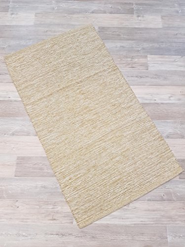 Kottig Fleckerlteppich Handweb Fleckerl Teppich Flickenteppich Mallorca 60x90 cm beige von Kottig