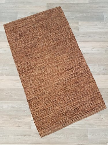 Kottig Fleckerlteppich Handweb Fleckerl Teppich Flickenteppich Mallorca 70x130 cm braun von Kottig