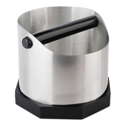 Kottwca Abklopfbehälter für Siebträger, 1,6L Groß Edelstahl Kaffee Knock Box, Rutschfester kaffeesatz abschlagbehälter, Abschlagbehälter für Siebträger, Abklopfbehälter mit Abnehmbarer Klopfstange Kottwca Abklopfbehälter für Siebträger, 1,6L Groß Edelstahl Kaffee Knock Box, Rutschfester kaffeesatz abschlagbehälter, Abschlagbehälter für Siebträger, Abklopfbehälter mit Abnehmbarer Klopfstange von Kottwca