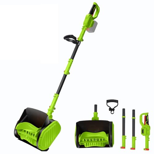Akku Schneefräsen, Akku-Schneeschaufel Passend für Fahrbahnfreigabe, Elektrische Schneeschaufel für Terrasse, Gehweg, Auto, 30 cm Arbeitsbreite, 8 m Schleuderweite (Batterie Nicht Inklusive) von Kouamor
