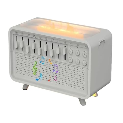 Luftbefeuchter mit weißem Rauschen und Nachtlicht, Tragbarer kleiner Luftbefeuchter für Schlafzimmer, Soundmaschine mit weißem Rauschen, 8 Umgebungsgeräuschen von Kouamor