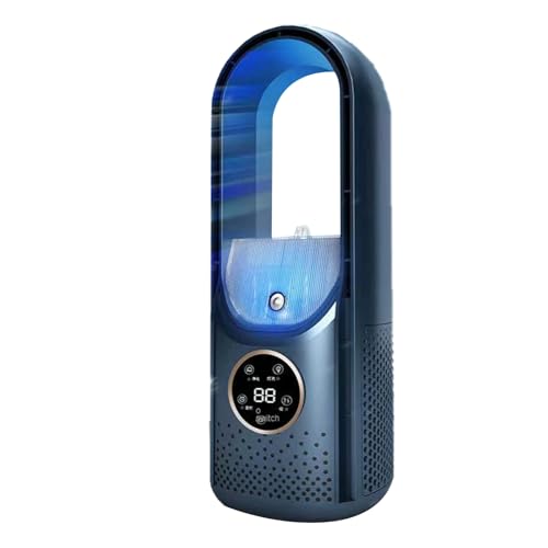 Tisch-KüHlventilator Blattloser Befeuchter, Befeuchtender LüFter, Blattloser KüHlventilator, 6 Geschwindigkeitsstufen, 100ml WasserbehäLter, Auto-TimerfüR, Fur Studentenwohnheime & Schlafzimmer (Blau) Tisch-KüHlventilator Blattloser Befeuchter, Befeuchtender LüFter, Blattloser KüHlventilator, 6 Geschwindigkeitsstufen, 100ml WasserbehäLter, Auto-TimerfüR, Fur Studentenwohnheime & Schlafzimmer (Blau) von Kouamor