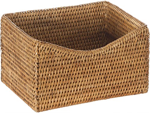 Kouboo La Jolla Rattan Organizing and Shelf Basket, Honey-Brown_P, Rattan und Korbweide, Honey-Brown, 24.765000000000001 x 20.32 x 13.97 cm von Kouboo