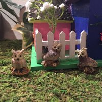 Fairy Garden Miniaturen Häschen Oder Eulen, 3-Er Set Zubehör Für Terrarium, Garden, Miniatur Tiere Feengarten Fairy Garden Miniaturen Häschen Oder Eulen, 3-Er Set Zubehör Für Terrarium, Garden, Miniatur Tiere Feengarten von KousoulasKreations