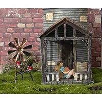 Miniatur Kupfer Windmühle Für Feengarten Terrarium Rustikale Metallwindmühle von KousoulasKreations