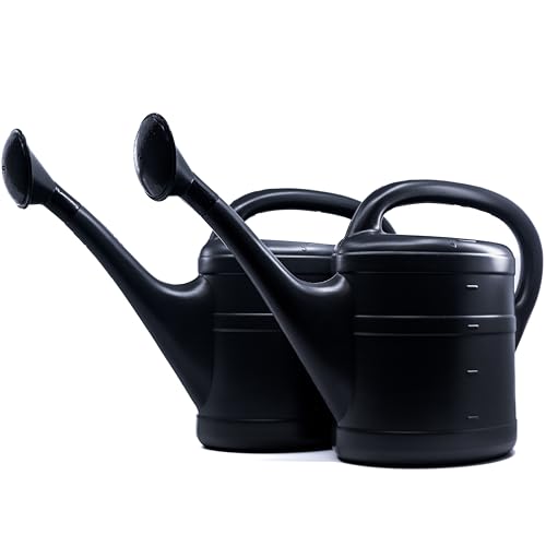 2X Gießkanne 5L ANTHRAZIT + 1x KÜHLSCHRANKMAGNET! Blumenkanne Kunststoff für groß & klein Garten & Zimmerpflanzen Gießkannen Gieskanne Gieskannen Giesskanne 5 Liter Watering Can Kinder Zimmergießkanne von KOVA