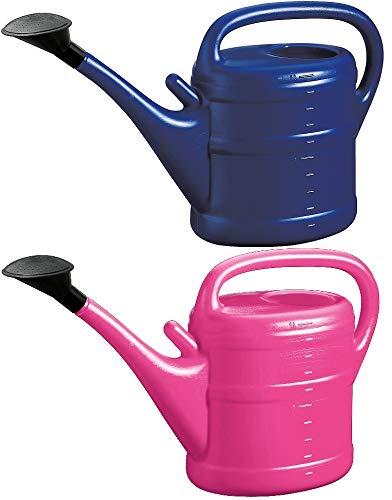 2X Gießkanne 10L PINK + BLAU + 1x KÜHLSCHRANKMAGNET! Giesskanne Kunststoff für groß & klein Garten & Zimmerpflanzen Gießkannen Gieskanne Gieskannen 10 Liter Watering Can Gieskannen10Liter lr von KOVA