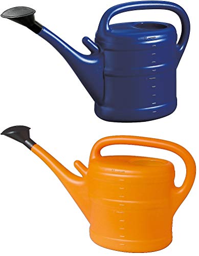 2X Gießkanne 10L BLAU + ORANGE + 1x KÜHLSCHRANKMAGNET! Giesskanne Kunststoff für groß & klein Garten & Zimmerpflanzen Gießkannen Gieskanne Gieskannen 10 L Liter Watering Can Gieskannen10Liter lr von KOVA