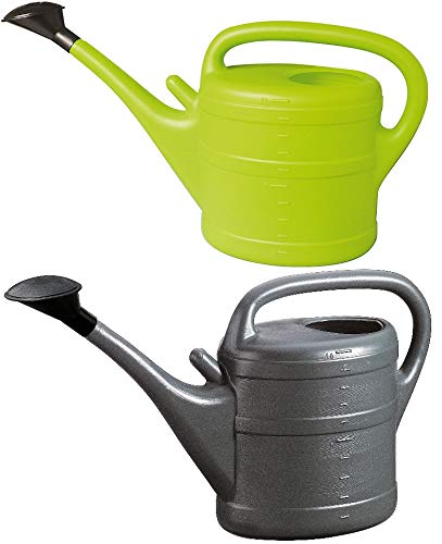 2X Gießkanne 10L MINTGRÜN + ANTHRAZIT + 1x KÜHLSCHRANKMAGNET! Giesskanne Kunststoff für groß & klein Garten & Zimmerpflanzen Gießkannen Gieskanne Gieskannen 10 Liter Watering Can Gieskannen10Liter lr von KOVA