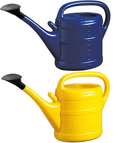 2X Gießkanne 10L BLAU + GELB + 1x KÜHLSCHRANKMAGNET! Giesskanne Kunststoff für groß & klein Garten & Zimmerpflanzen Gießkannen Gieskanne Gieskannen 10 Liter Watering Can Gieskannen10Liter lr von KOVA