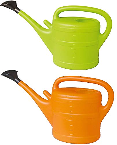 2X Gießkanne 10L MINTGRÜN + ORANGE + 1x KÜHLSCHRANKMAGNET! Giesskanne Kunststoff für groß & klein Garten & Zimmerpflanzen Gießkannen Gieskanne Gieskannen 10 Liter Watering Can Gieskannen10Liter lr von KOVA