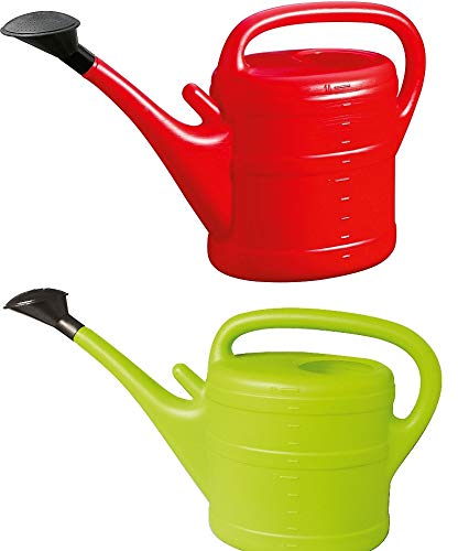 2X Gießkanne 10L ROT + MINTGRÜN + 1x KÜHLSCHRANKMAGNET! Giesskanne Kunststoff für groß & klein Garten & Zimmerpflanzen Gießkannen Gieskanne Gieskannen 10 Liter Watering Can Gieskannen10Liter lr von KOVA