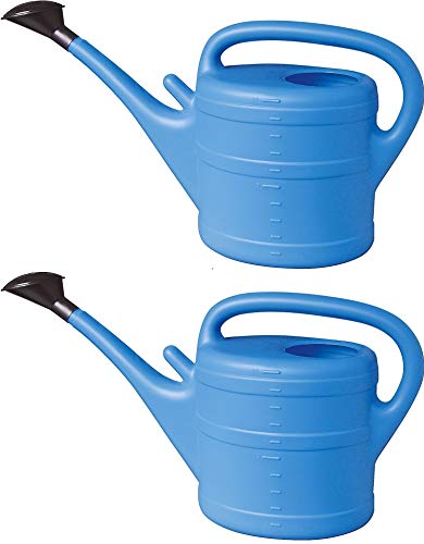 2X Gießkanne 10L HELLBLAU + 1x KÜHLSCHRANKMAGNET! Blumenkanne Kunststoff für groß & klein, Garten & Zimmerpflanzen Gießkannen Gieskanne Gieskannen Giesskanne 10 Liter Watering Can Gieskannen10Liter von KOVA