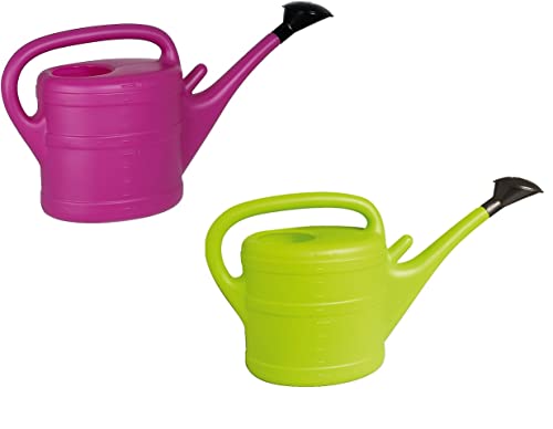 2X Gießkanne 10L LILA + MINTGRÜN + 1x KÜHLSCHRANKMAGNET! Giesskanne Kunststoff für groß & klein Garten & Zimmerpflanzen Gießkannen Gieskanne Gieskannen 10 Liter Watering Can Gieskannen10Liter lr von KOVA