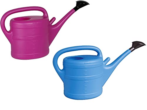 2X Gießkanne 10L LILA + HELLBLAU + 1x KÜHLSCHRANKMAGNET! Giesskanne Kunststoff für groß & klein Garten & Zimmerpflanzen Gießkannen Gieskanne Gieskannen 10 Liter Watering Can Gieskannen10Liter lr von KOVA