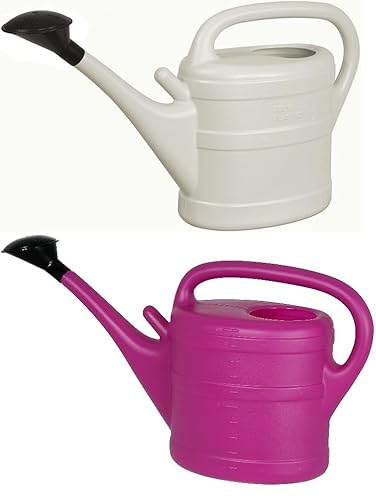 2X Gießkanne 10L HELLGRAU + LILA + 1x KÜHLSCHRANKMAGNET! Giesskanne Kunststoff für groß & klein Garten & Zimmerpflanzen Gießkannen Gieskanne Gieskannen 10 Liter Watering Can Gieskannen10Liter lr von KOVA