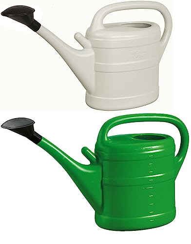 2X Gießkanne 10L HELLGRAU + GRÜN + 1x KÜHLSCHRANKMAGNET! Giesskanne Kunststoff für groß & klein Garten & Zimmerpflanzen Gießkannen Gieskanne Gieskannen 10 Liter Watering Can Gieskannen10Liter lr von KOVA