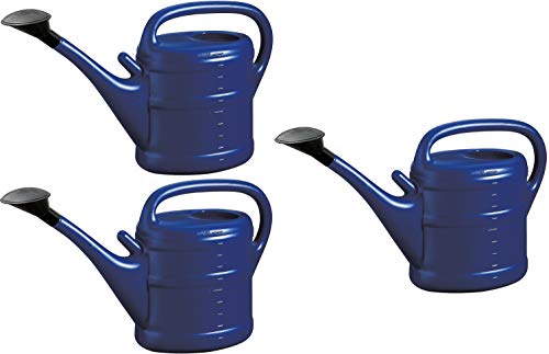 3X Gießkanne 10L BLAU + 1x KÜHLSCHRANKMAGNET! Blumenkanne Kunststoff für groß & klein Garten & Zimmerpflanzen Gießkannen Gieskanne Gieskannen Giesskanne 10 Liter Watering Can Gieskannen10Liter lr von KOVA