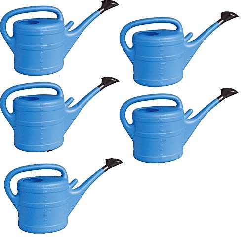 5X Gießkanne 10L HELLBLAU + 1x KÜHLSCHRANKMAGNET! Blumenkanne Kunststoff für groß & klein Garten & Zimmerpflanzen Gießkannen Gieskanne Gieskannen Giesskanne 10 Liter Watering Can Gieskannen10Liter lr von KOVA