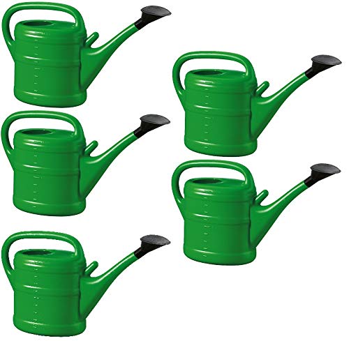 5X Gießkanne 10L GRÜN + 1x KÜHLSCHRANKMAGNET! Blumenkanne Kunststoff für groß & klein Garten & Zimmerpflanzen Gießkannen Gieskanne Gieskannen Giesskanne 10 Liter Watering Can Gieskannen10Liter lr von KOVA