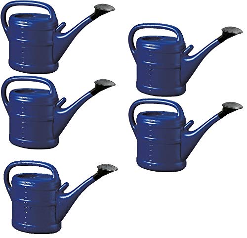 5X Gießkanne 10L BLAU + 1x KÜHLSCHRANKMAGNET! Blumenkanne Kunststoff für groß & klein Garten & Zimmerpflanzen Gießkannen Gieskanne Gieskannen Giesskanne 10 Liter Watering Can Gieskannen10Liter lr von KOVA