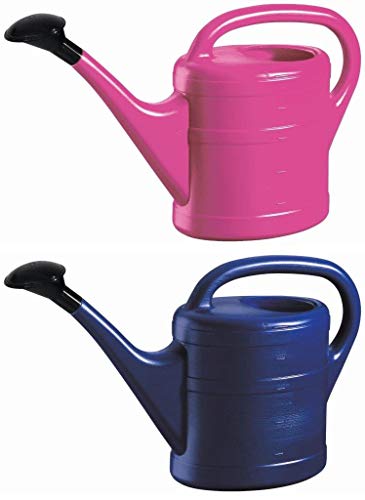 2X Gießkanne 5L PINK + BLAU + 1x KÜHLSCHRANKMAGNET! Gießkannen Kunststoff für groß & klein, Garten & Zimmerpflanzen Gieskanne Gieskannen Giesskanne 5 Liter Watering Can Kinder Zimmergießkanne von KOVA