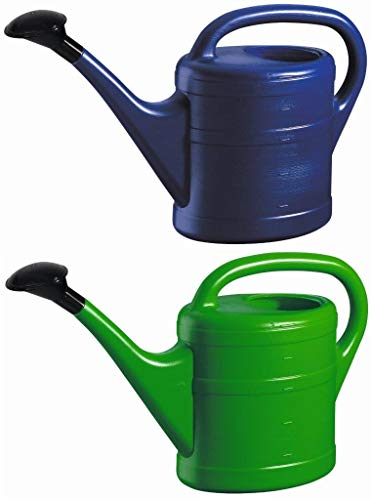 2X Gießkanne 5L BLAU + GRÜN + 1x KÜHLSCHRANKMAGNET! Gießkannen Kunststoff für groß & klein, Garten & Zimmerpflanzen Gieskanne Gieskannen Giesskanne 5 Liter Watering Can Kinder Zimmergießkanne von KOVA