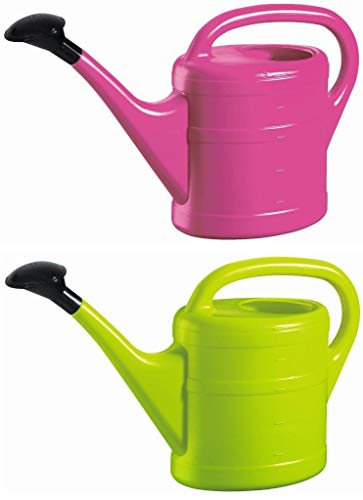 2X Gießkanne 5L PINK + MINTGRÜN + 1x KÜHLSCHRANKMAGNET! Gießkannen Kunststoff für groß & klein, Garten & Zimmerpflanzen Gieskanne Gieskannen Giesskanne 5 Liter Watering Can Kinder Zimmergießkanne von KOVA