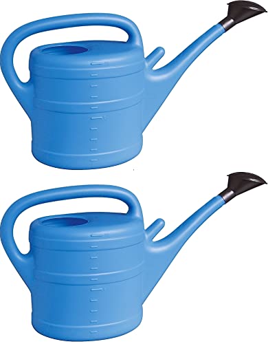 2X Gießkanne 10L HELLBLAU + HELLBLAU + 1x KÜHLSCHRANKMAGNET! Giesskanne Kunststoff für groß & klein Garten & Zimmerpflanzen Gießkannen Gieskanne Gieskannen 10 Liter Watering Can Gieskannen10Liter lr von KOVA