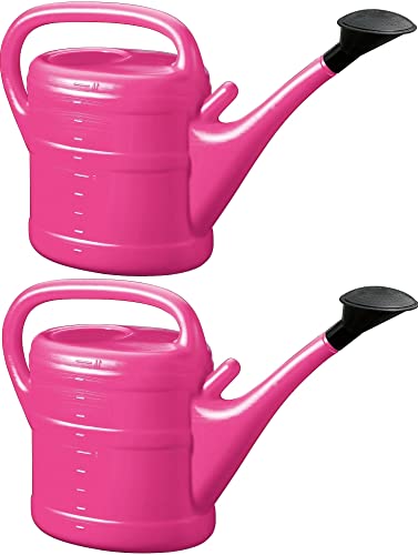 2X Gießkanne 10L PINK + PINK + 1x KÜHLSCHRANKMAGNET! Giesskanne Kunststoff für groß & klein Garten & Zimmerpflanzen Gießkannen Gieskanne Gieskannen 10 Liter Watering Can Gieskannen10Liter lr von KOVA