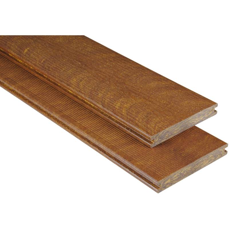Kovalex WPC Terrasendiele Massiv Struktur cm matt Walnuss 2cm x 14,5cm x 300cm von Kovalex