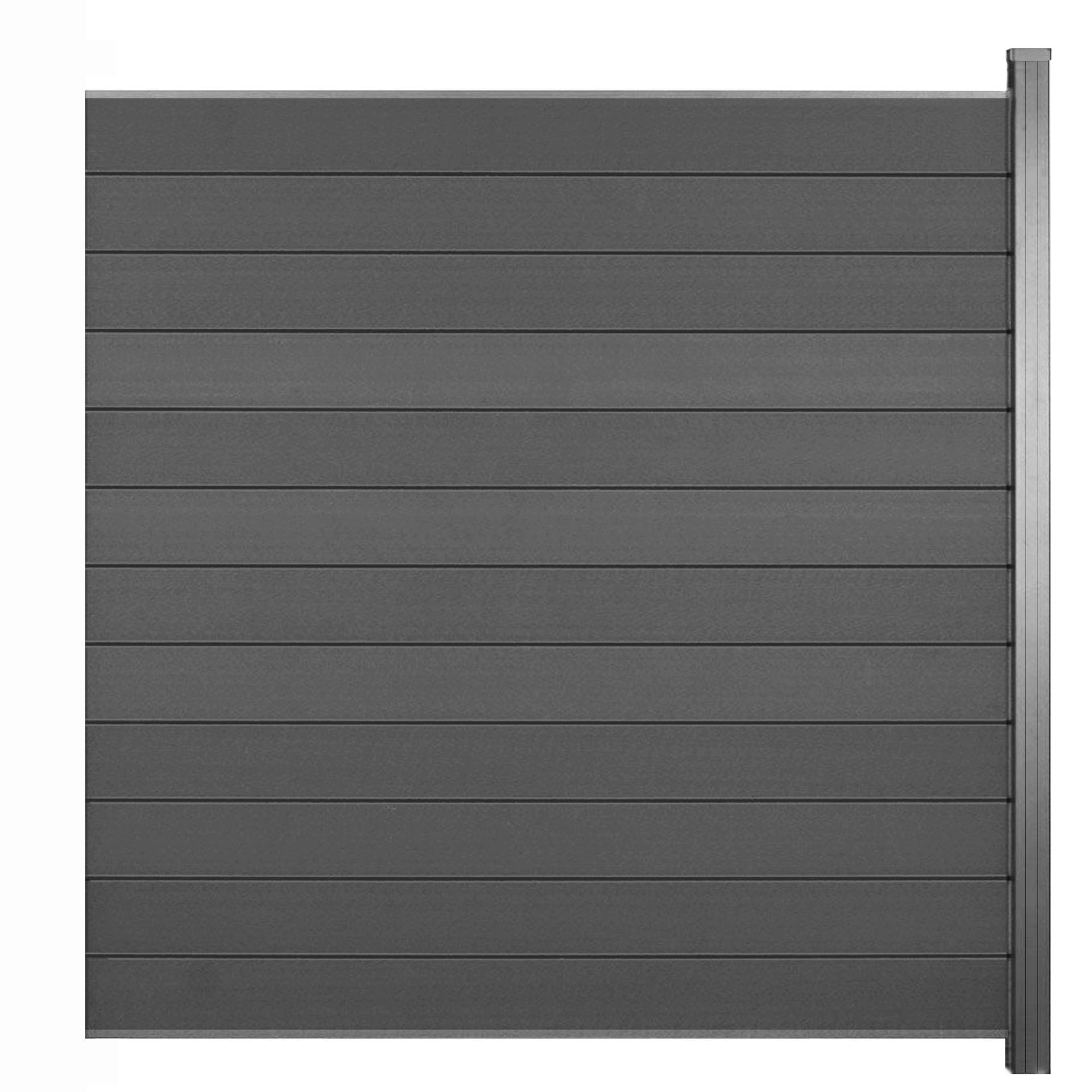 Kovalex WPC-Sichtschutzzaun 'Premium' Erweiterungsmodul anthrazit matt 178 x 188 cm, 1 Pfosten Kovalex WPC-Sichtschutzzaun 'Premium' Erweiterungsmodul anthrazit matt 178 x 188 cm, 1 Pfosten von Kovalex