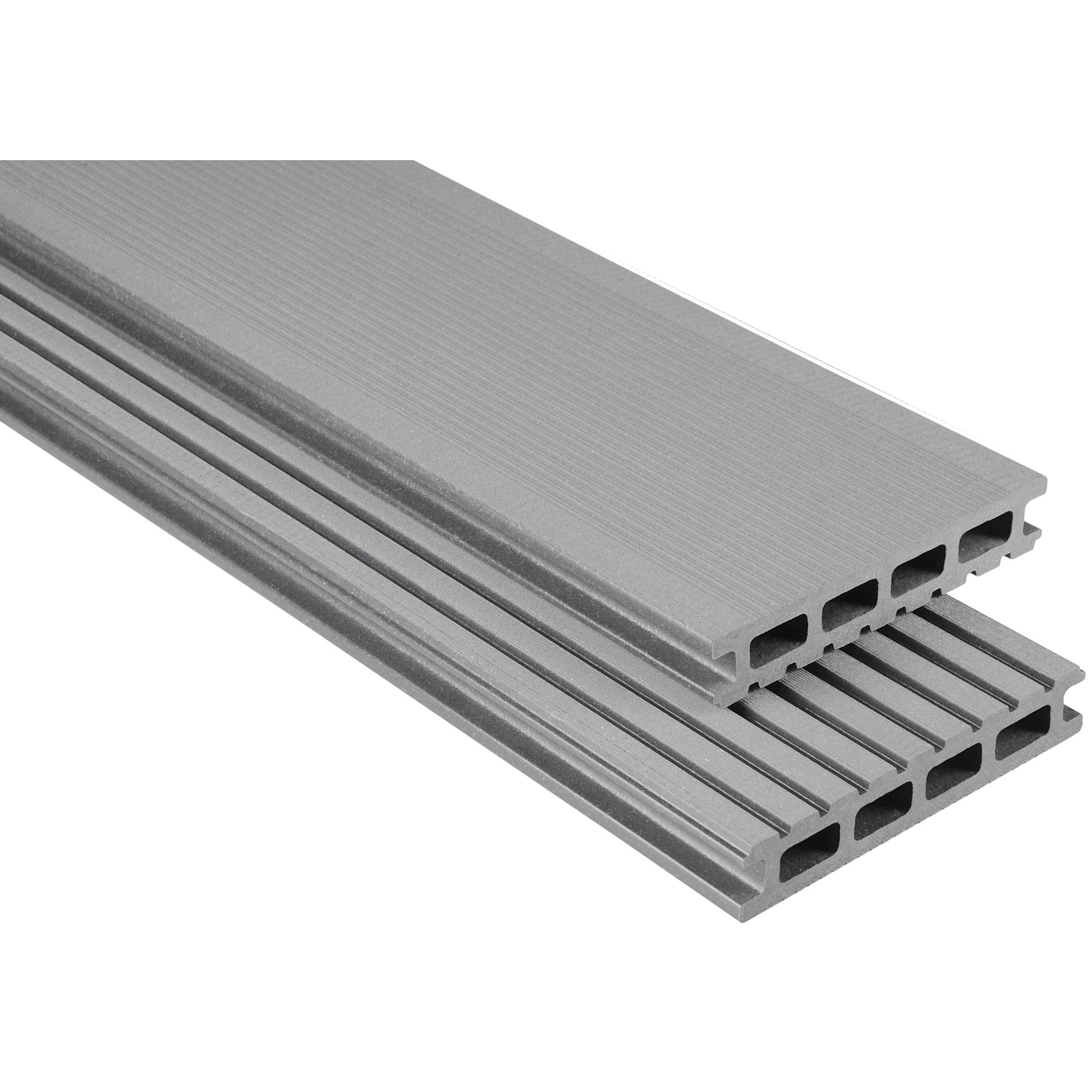 Kovalex WPC Terrassendiele gebürstet Grau Zuschnitt 2,6x14,5x210cm von Kovalex
