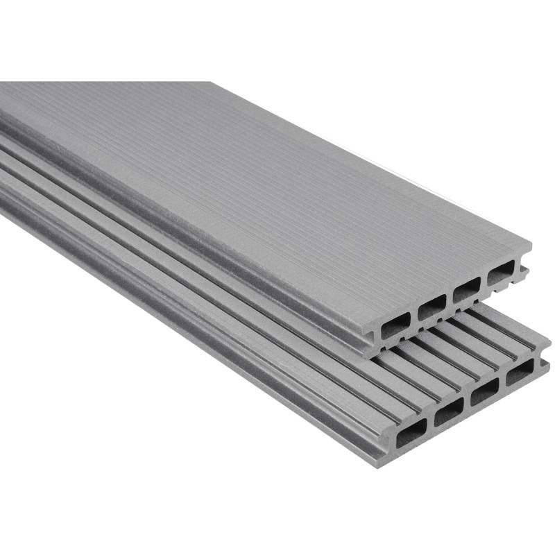 Kovalex WPC Terrassendiele gebürstet Grau Zuschnitt 2,6x14,5x480cm von Kovalex