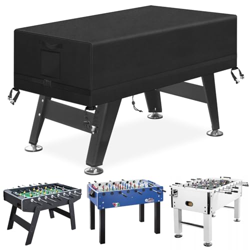 Kovshuiwe 147x132x76cm Foosball Table Cover Outdoor Waterproof Soccer Table Cover Heavy Duty Rectangular Patio Football Game Table Cover von Kovshuiwe