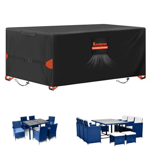 Kovshuiwe Gartenmöbel-Abdeckungen,185x122x74cm Terrassenmöbel-Abdeckung, wasserdicht, Terrassentischabdeckungen, 420D Oxford-Tuch, Rattan-Möbelabdeckung, Winddicht, UV-Schutz Kovshuiwe Gartenmöbel-Abdeckungen,185x122x74cm Terrassenmöbel-Abdeckung, wasserdicht, Terrassentischabdeckungen, 420D Oxford-Tuch, Rattan-Möbelabdeckung, Winddicht, UV-Schutz von Kovshuiwe