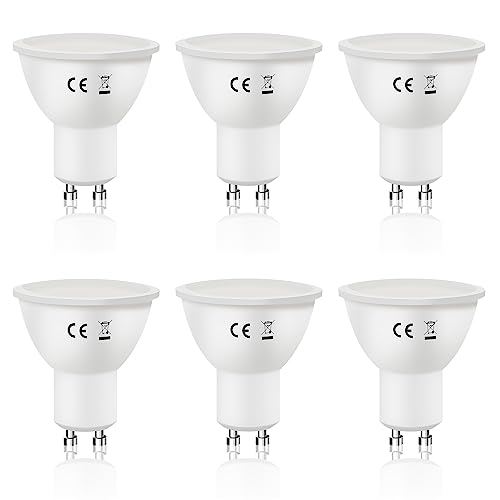 Kowanie GU10 LED Kaltweiss 6W Leuchtmittel Lampe Ersetzt 60W Glühbirne 5000K Energiesparlampe Abstrahlwinkel 110° Spot Nicht Dimmbar Reflektor Birne Glühlampen Strahler Spot LED GU10 6 pack von Kowanie