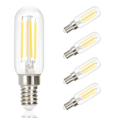 Kowanie LED Lampe E14 Vintage Glühbirne - T25 4W LED Warmweiß Filament Leuchtmittel Edison Birne Warmweiss Retro Glas Energiesparlampe Nicht Dimmbar für Haus Hotel Bar Café 4er-Pack von Kowanie