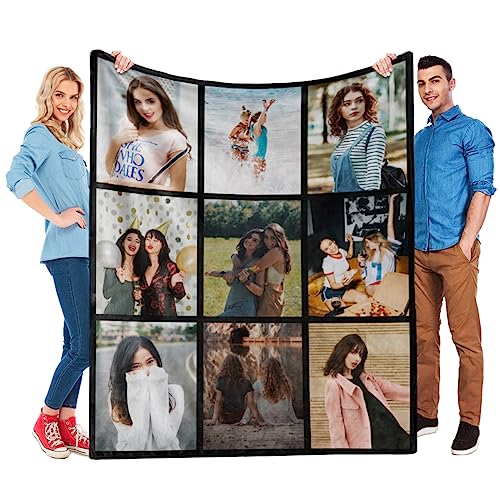 KoxSmar Personalisierte Geschenke für Frauen, Personalisierte Decke mit Foto, Personalisierte Kuscheldecke mit Foto, Fotodecke mit Eigenem Foto, Personalisierte Geburtstagsgeschenk für Frauen von KoxSmar