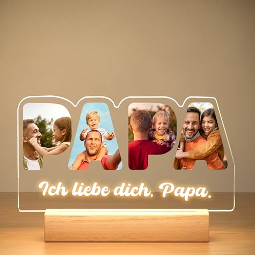 KoxSmar Personalisierte Geschenke für Papa, Personalisierte Bilderrahmen mit Foto, Personalisierte Foto Acrylglas mit Licht, Personalisierte Geburtstagsgeschenk Papa KoxSmar Personalisierte Geschenke für Papa, Personalisierte Bilderrahmen mit Foto, Personalisierte Foto Acrylglas mit Licht, Personalisierte Geburtstagsgeschenk Papa von KoxSmar