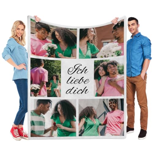 KoxSmar Personalisierte Valentinstagsgeschenk für Ihn, Personalisierte Decke mit Foto, Personalisierte Kuscheldecke mit Foto, Kuscheldecke Personalisiert, Personalisierte Geschenke für Männer von KoxSmar